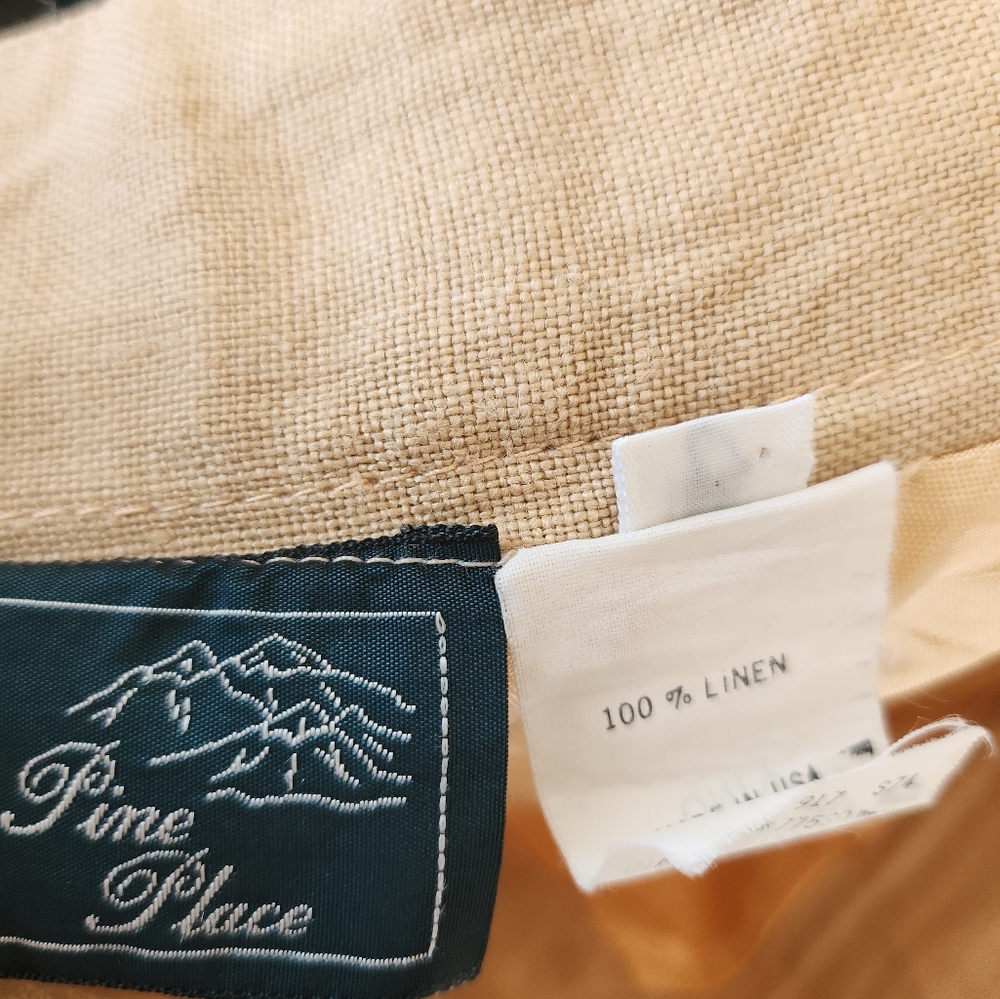Vintage Tan Linen Maxi Skirt - Picture 6 of 8